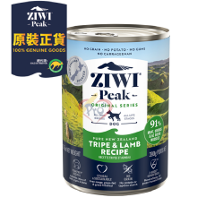 ZiwiPeak 草胃及羊肉配方鮮肉狗罐頭 390g