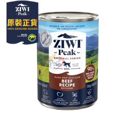 ZiwiPeak 牛肉配方鮮肉狗罐頭 390g