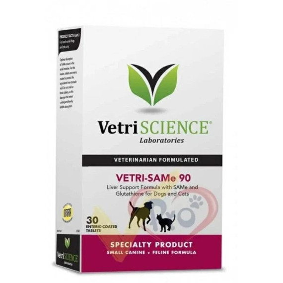 VetriScience Vetri-SAMe 90mg 肝臟for Cats and Dogs (30)