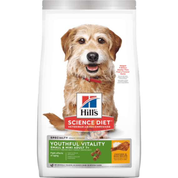 Hill's® Science Diet®Senior vitality年輕活力7+高齡犬糧(雞肉及米)（細粒） 10770