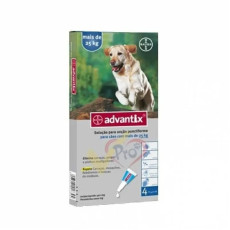 Advantix益百分®系列三合一犬用殺蚤滴劑 > 25kg - 4支裝