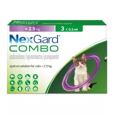 NexGard Combo for Cat  幼貓 全方位杜蟲杜虱滴劑  (< 2.5kg) 3枝盒裝