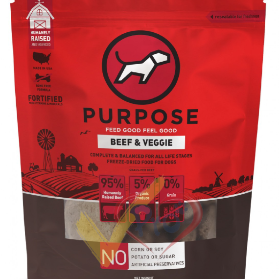 Purpose 單一蛋白 - 凍乾脫水牛肉全犬糧 14oz