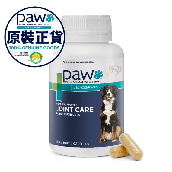 【近期】PAW 狗用關節進階護理配方OSTEOSUPPORT  500mg  150粒裝 (exp date : 03/2025)