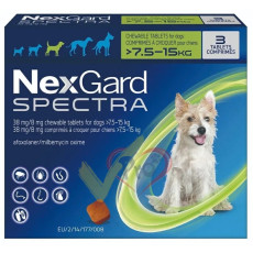 NexGard Spectra 中型犬  (7.5-15kg) 3粒盒裝