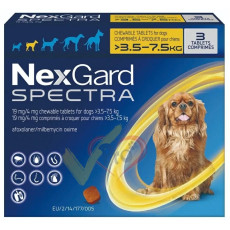 NexGard Spectra 小型犬  (3.5-7.5kg) 3粒盒裝