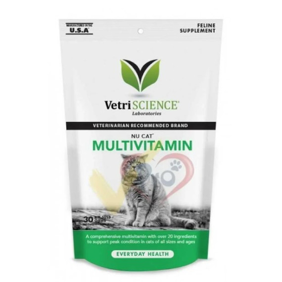 VetriScience Nu Cat Multivitamin 多種維生素Bite-Sized Chews (30)