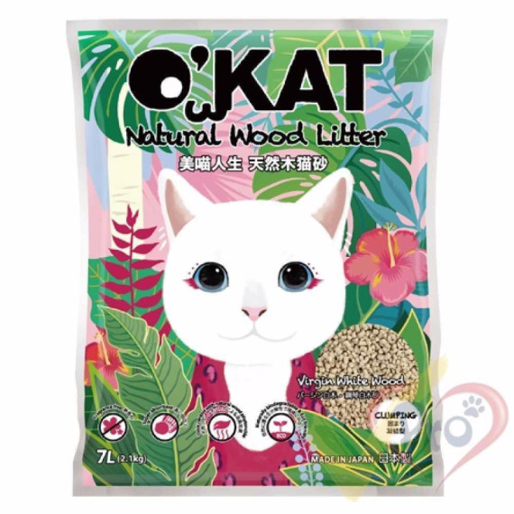 O'KAT 美喵人生 鋼琴白木 凝結型 7L(2.1kg)